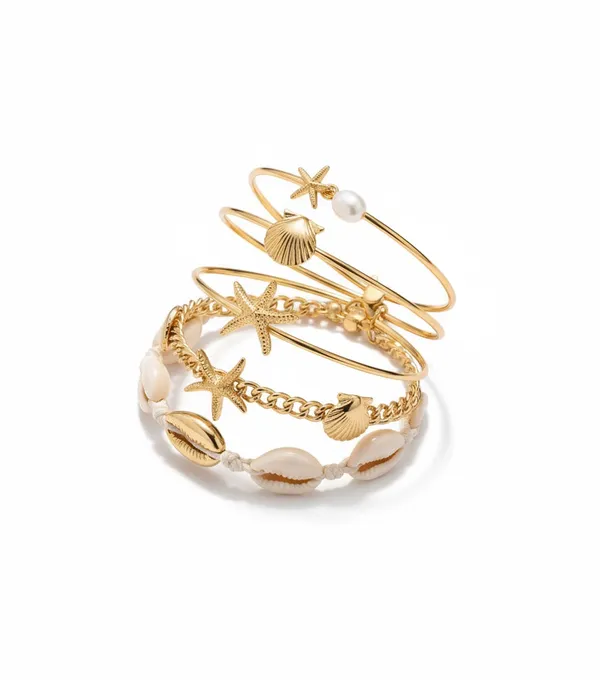 Gold_Mermaid_Mantle_Coastal_Luxury_Stack_Bangle_For_Women